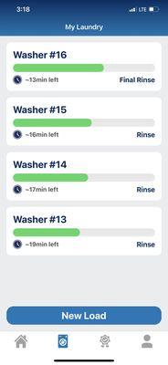 Love that you are able to view the cycle and remaining time on your washers with the app!!