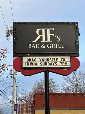 Drag yourself to trivia night every Sunday 7pm