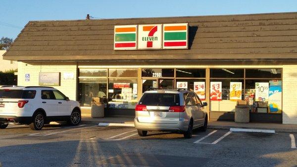 Early morning outside 7-11.