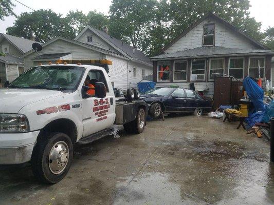 Towing in tough conditions.