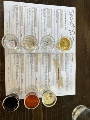 Tasting flight