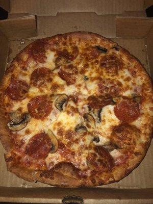 Pepperoni and mushroom Small Pizza