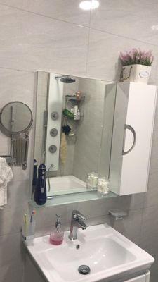 Beautiful bathroom layout. New move, new organization!