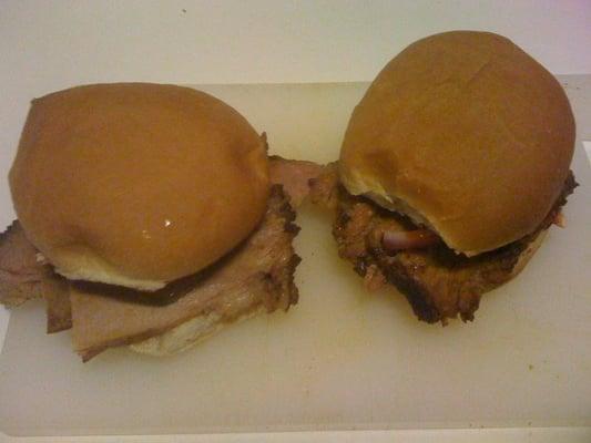 Sliced Brisket Sliders