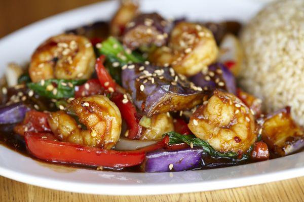 Garlic Eggplant Stirfry