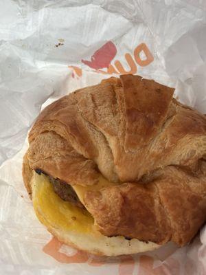 Sausage egg croissant