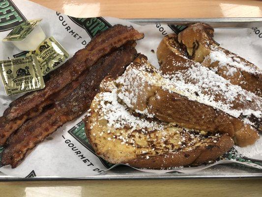 Best Damn French Toast with crispy bacon