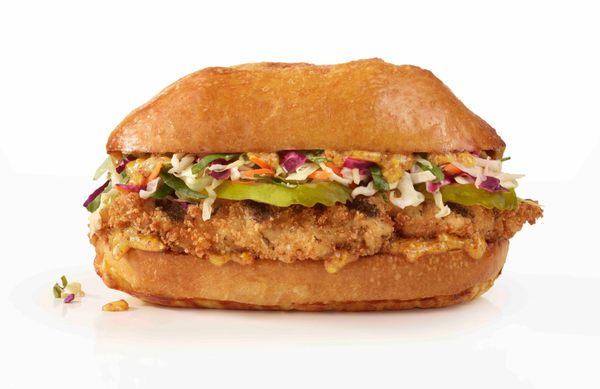 Our grilled crispy chicken sandwich, in all it's glory, after being after being staged by 5 professionals and perfected in photoshop!