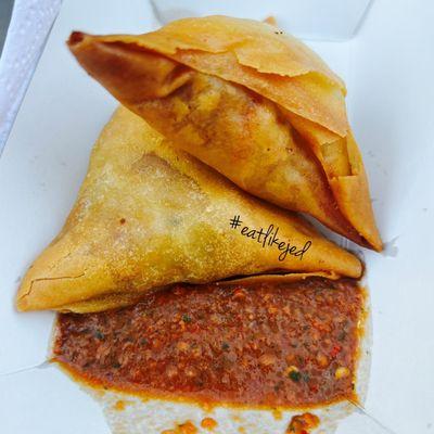 Samosas. Forget the food truck name.