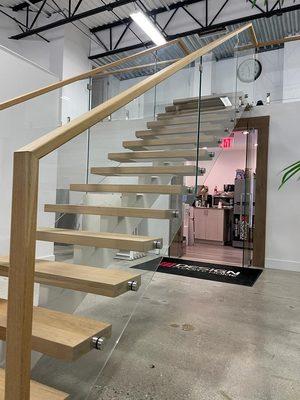 Glass stair Side Mounted