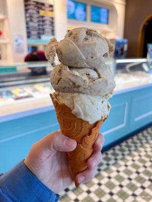 Cinnamon Cookie Butter (vegan) in a Pumpkin Spice Cone