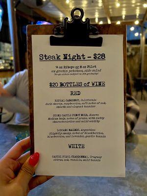 Monday Steak Nights