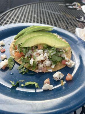 Shrimp tostada