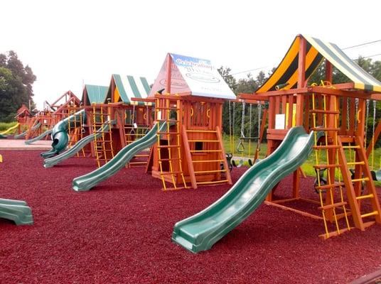 Eastern Jungle Gym cedar swing sets for sale at Best in Backyards in New Windsor, NY.