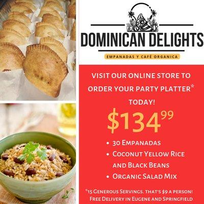 Place your order by visiting: https://squareup.com/store/Dominican_Delights/item/party-platter