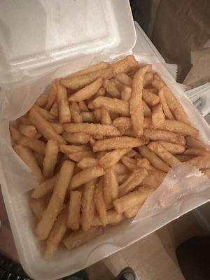 Order 48 on 07-28 I ordered cheese fries and just got a box full of the weakest tasting fries :/