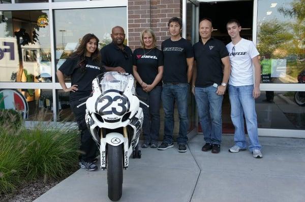 D-Store Chicago Crew With Michael Jordan Motorsports and AMA Champion Ben Bostrom