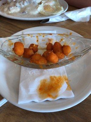 Buffalo cheese curds!