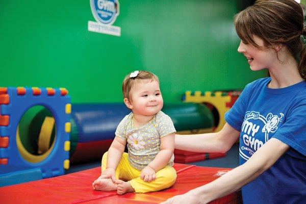 Baby & Me Class Tiny Tykes for ages 6 mo. to 13 months. Schedule your Free Trial class today.