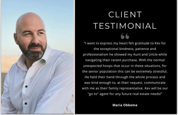 Client testimonial.