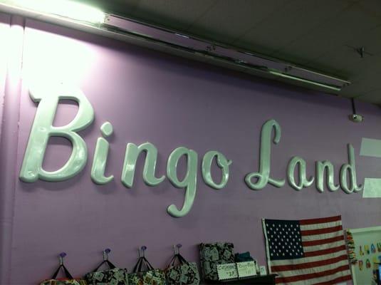 The inside sign of Bingo Land