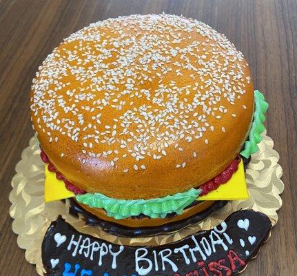 Burger shaped parisian cake!