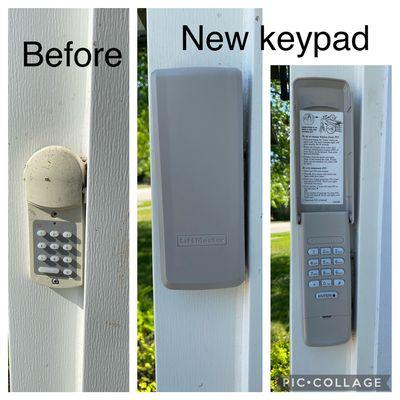 This older keypad was no longer operational.