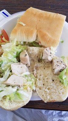 Baked chicken sandwich