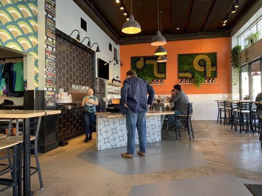 The counter and dining area.