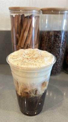 Cold brew with churro cold foam