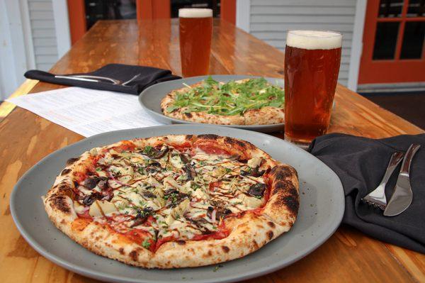 wood-fired pizza and craft beer