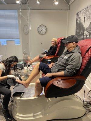 Couples mani-pedi