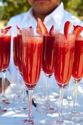 Strawberries mimosas