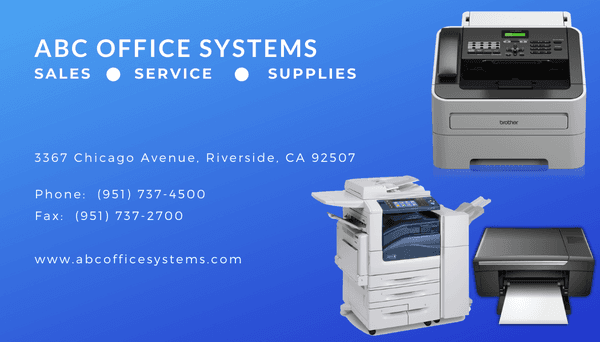 ABC Office Systems offers you a variety of services that can't be beat! Contact us at (951) 737-4500 or make an appointment at our website!