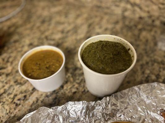 Palak paneer and dal makhani