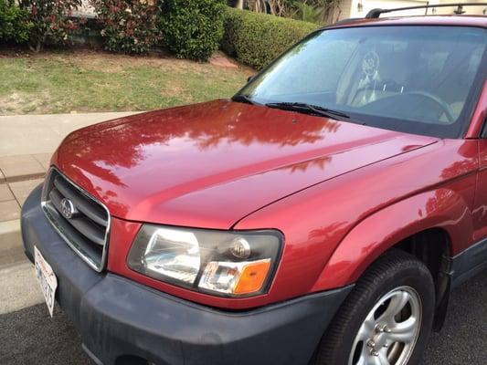 After! I  only wanted the minimal repairs to be done to make my car look presentable due to having liability insurance only.