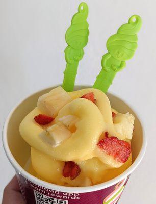 Dole whip with fruit added at home