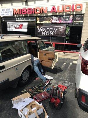 Kurt working on my car within minutes of arriving!