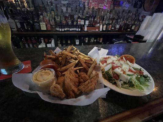 Tenders and a salad. Best bar in town!