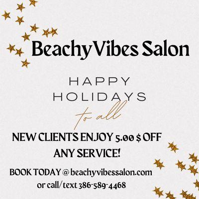 Happy Holidays from Beachy Vibes Salon