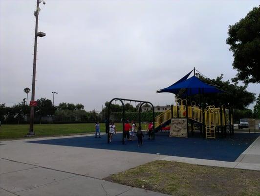 Kiddie playground just south of tennis courts and skate park.