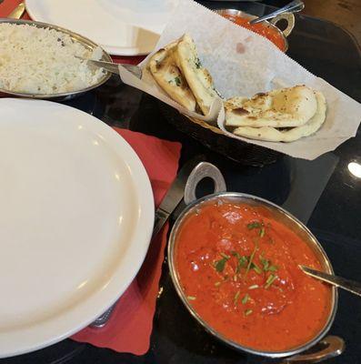 Chicken Tikka Masala, Garlic Naan