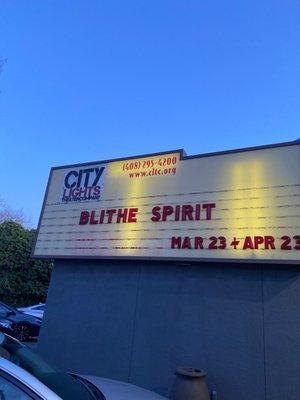 Opening night of Blithe Spirit!