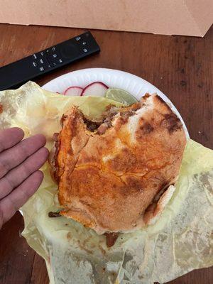 Big ass Torta con Queso, de asada