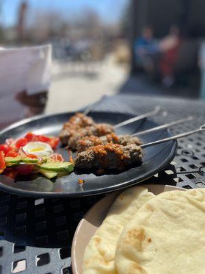 Kofta lollypops comes with side of pita