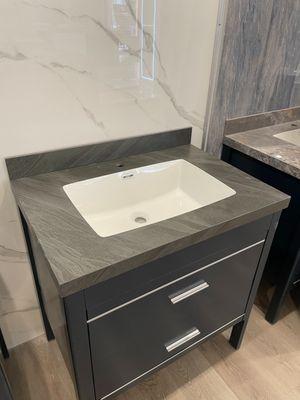 24" Vanity Cabinet with Sink Basin Top