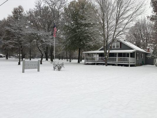 Homestead Bed and Breakfast after first snow of season