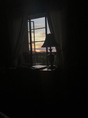 Sunrise from bed