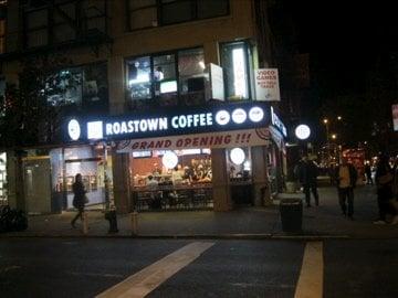 The new Roastown Coffee on the corner of St. Mark's and Second Avenue.