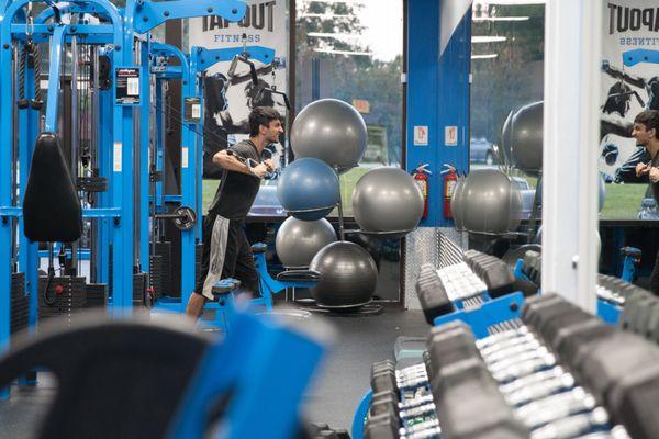 Our 24/7 gyms are LOADED with free weights and machines to give you the most options for the best value!